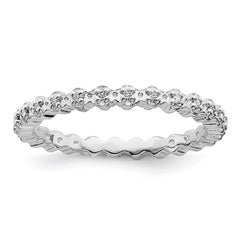 Sterling Silver Stackable Expressions Diamond Ring | QSK349