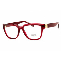 Versace Women's Eyeglasses - Transparent Red Rectangular Full Rim Frame | 0VE3357 388