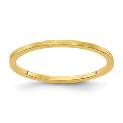 14K Gold 1.2mm Flat Satin Stackable Band | STK23-120Y