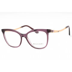Bvlgari Women's Eyeglasses - Transparent Purple Plastic Cat Eye Frame | 0BV4218 5514