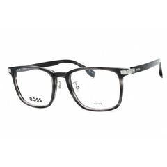 Hugo Boss Men's Eyeglasses - Grey Horn Plastic Square Full Rim | BOSS 1408/F 02W8 00