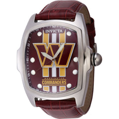 Invicta Men's Watch - NFL Washington Commanders Quartz Genuine Leather Strap | 45454