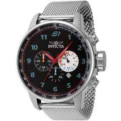 Invicta Men's Chrono Watch - S1 Rally Black Dial Silver Tone Mesh Bracelet | 44947