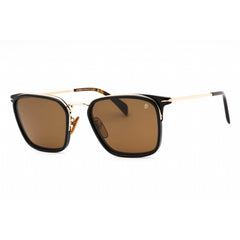 David Beckham Men's Sunglasses - Gold Black Cat Eye Full Rim | DB 7065/F/S 0RHL 70