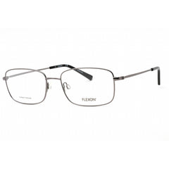 Flexon Men's Eyeglasses - Matte Gunmetal Metal Rectangular Frame | FLEXON H6057 070