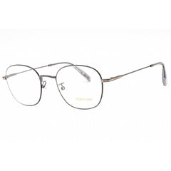Tom Ford Men's Eyeglasses - Shiny Gunmetal Metal Round Full Rim Frame | FT5790-K 008