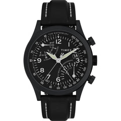 Timex Men's Watch - Waterbury Traditional Fly Back Chrono Black Strap | TW2W48000VQ