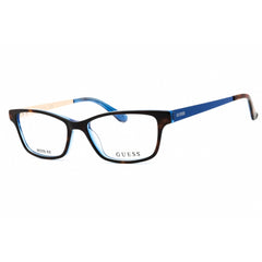 Guess Unisex Eyeglasses - Dark Havana Acetate Rectangular 55mm Frame | GU2538 052