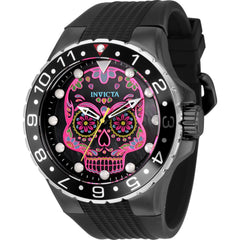 Invicta Men's Watch - Aviator Rotating Bezel Black Silicone Strap Quartz | 36854