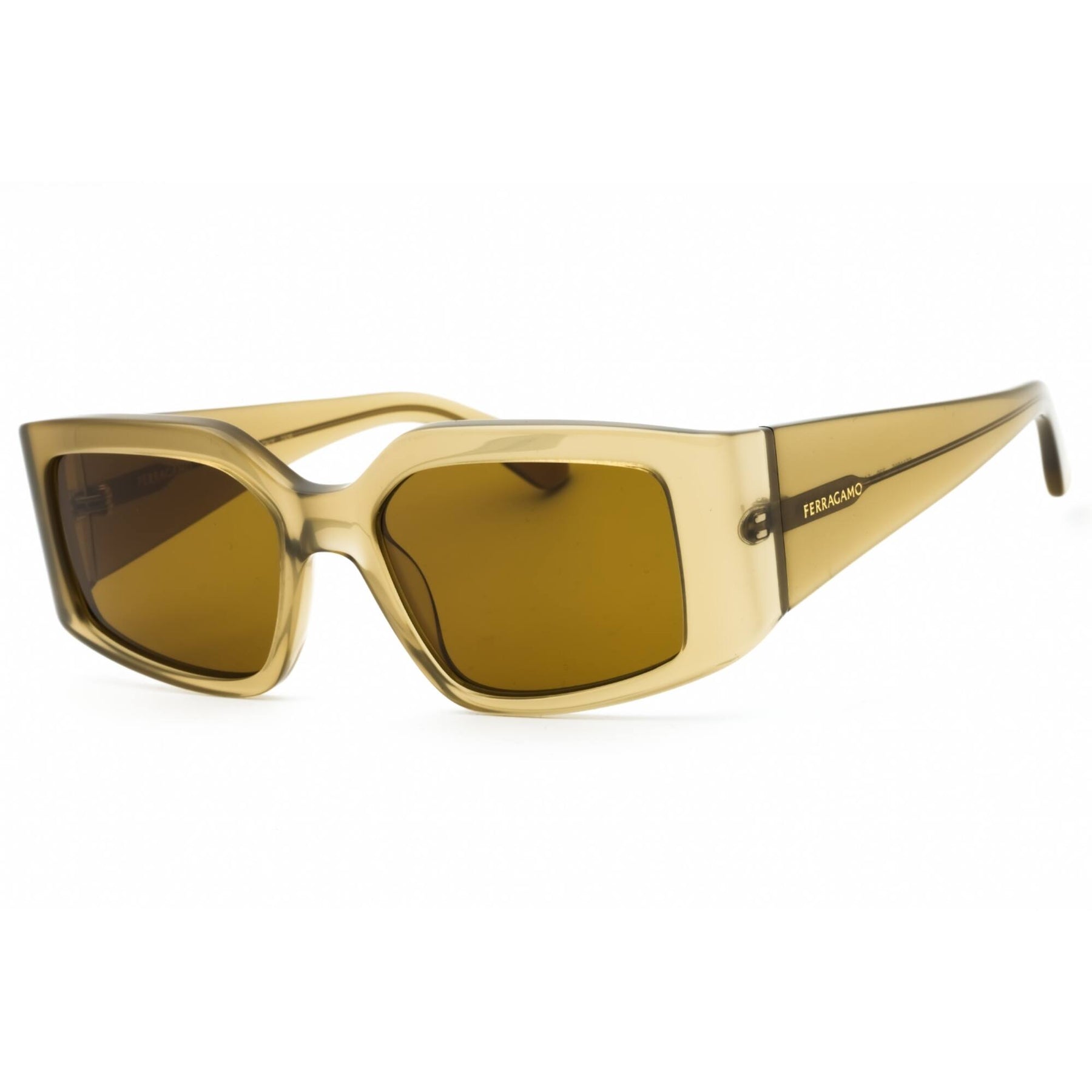 Salvatore Ferragamo Sunglasses Opaline Olive Green SF 1101S 330 Ferragamo SF1101S 330 - Opaline olive Sunglasses | LookerOnline main image 3