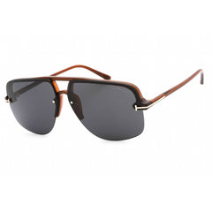Tom Ford Women's Sunglasses - Shiny Light Brown Metal Pilot Shape Frame | FT1003 45V