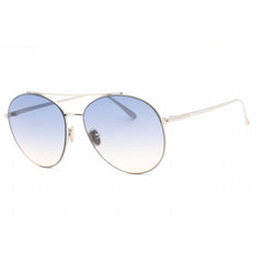 Tom Ford Unisex Sunglasses - Shiny Palladium Metal Pilot Shape Frame | FT0757 16P