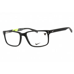 Nike Unisex Eyeglasses - Matte Black Plastic Rectangular Full Rim Frame | 7240 001