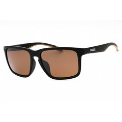 Hugo Boss Men's Sunglasses - Matte Black Beige Rectangular | BOSS 1542/F/S 0087 6A