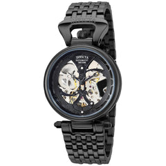 Invicta Women's Watch - Objet D Art Automatic Skeleton Dial Black Bracelet | 38393