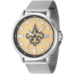 Invicta Men's Watch - NFL New Orleans Saints Beige Dial Steel Mesh Bracelet | 47981