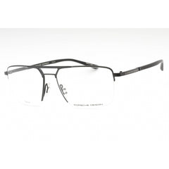 Porsche Men's Eyeglasses - Black Metal Rectangular Frame Clear Demo Lens | P8398 A