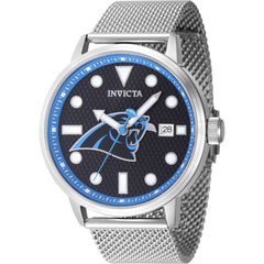 Invicta Men's Watch - NFL Carolina Panthers Black Dial Steel Mesh Bracelet | 47999