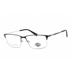 Harley Davidson Men's Eyeglasses - Matte Black Metal Rectangular Frame | HD0914 002