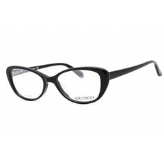 Adensco Women's Eyeglasses - Black Oval Plastic Frame Clear Lens | Ad 220 0807 00