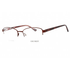 Adensco Women's Eyeglasses - Burgundy Metal Half Rim Cat Eye Frame | AD 235 0LHF 00