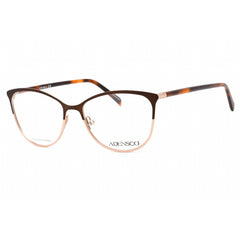 Adensco Women's Eyeglasses - Clear Demo Lens Brown Gold Cat Eye Frame | AD 240 0FG4 00