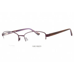 Adensco Women's Eyeglasses - Plum Plastic Half Rim Cat Eye Frame | AD 235 00T7 00
