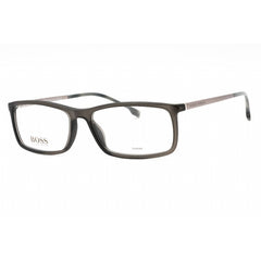 Hugo Boss Men's Eyeglasses - Grey Plastic Rectangular Frame | BOSS 1184/IT 0KB7 00