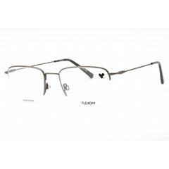 Flexon Men's Eyeglasses - Gunmetal Metal Rectangular Half Rim Frame | FLEXON H6041 033