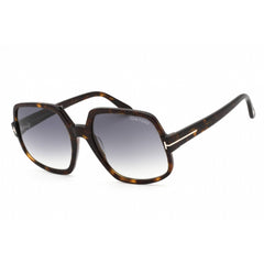 Tom Ford Women's Sunglasses - Dark Havana Plastic Oversized Shape Frame | FT0992 52W
