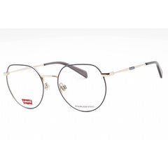 Levi's Unisex Eyeglasses - Blue Silver Metal Full Rim Geometric | LV 1060 0B88 00