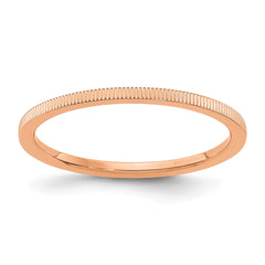 14K Rose Gold 1.2mm Line Pattern Stackable Band | STK21-120R