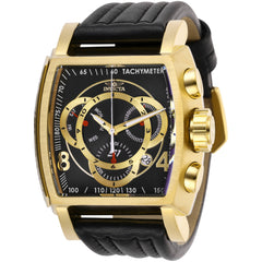 Invicta Men's Watch - S1 Rally Chronograph Gold and Black Dial Leather Strap | 27950