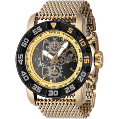 Invicta Men's Watch - Invicta Racing Grey, Gold, Black Bezel Mesh Bracelet | 48058