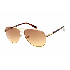 Guess Men's Sunglasses - Gold Metal Aviator Full Rim Frame Brown Lens | GU00043 32F