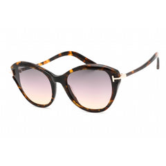 Tom Ford Women's Sunglasses - Colored Havana Plastic Cat Eye Shape Frame | FT0850 55B