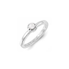 Sterling Silver Stackable Expressions FW Cultured Pearl Ring | QSK1326
