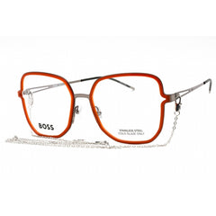 Hugo Boss Women's Eyeglasses - Ruthenium Brown Butterfly Frame | BOSS 1394 0WIJ 00