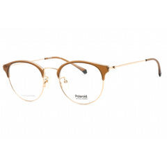 Polaroid Core Unisex Eyeglasses - Brown Round Metal Frame | PLD D404/G 009Q 00
