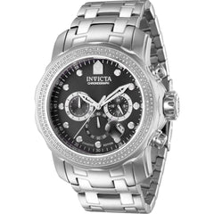 Invicta Men's Watch - Pro Diver Quartz Chrono Black Dial Silver Tone Bracelet | 37986
