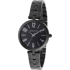 Invicta Women's Watch - Angel Quartz Black Dial Stainless Steel Bracelet | 45145