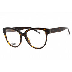 Hugo Boss Women's Eyeglasses - Havana Plastic Cat Eye Full Rim | BOSS 1387 0086 00