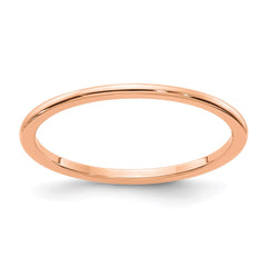 14K Rose Gold 1.2mm Half Round Stackable Band | STK17-120R