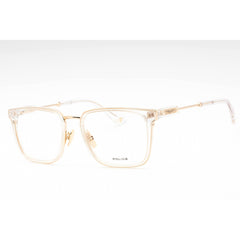 Police Men's Eyeglasses - Shiny Rose Gold Metal Square Full Rim Frame | VPLF09M 300Y