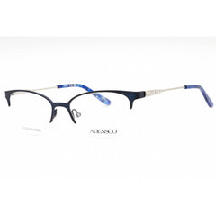 Adensco Women's Eyeglasses - Matte Blue Metal Oval Half Rim Frame | AD 247 0FLL 00