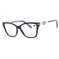 Salvatore Ferragamo Women's Eyeglasses - Transparent Blue Plastic Frame | SF2949R 432
