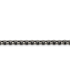 Stainless Steel Antiqued and Polished 3.9mm Rounded Box Chain | SRN1893