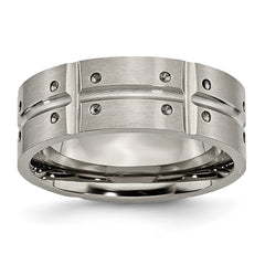 Titanium 8mm Brushed and Polished Band | TB320