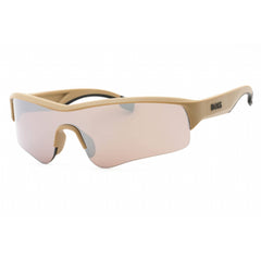 Hugo Boss Men's Sunglasses - Beige Shield Shape Half Rim Frame | BOSS 1607/S 010A TI