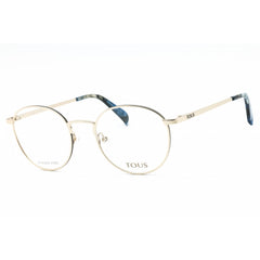 Tous Women's Eyeglasses - Shiny Red Gold Metal Round Full Rim Frame | VTO443 0SN9